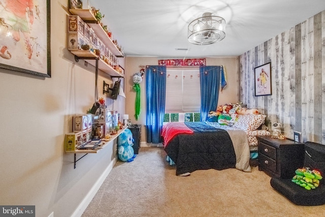 view of carpeted bedroom