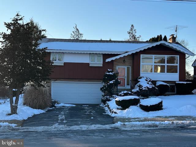 split foyer home with a garage