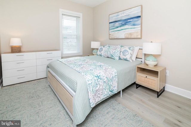 bedroom featuring light hardwood / wood-style flooring