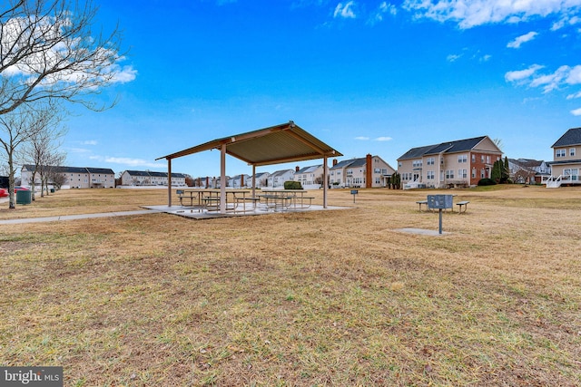 view of yard featuring a gazebo