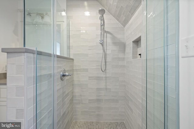 bathroom featuring walk in shower