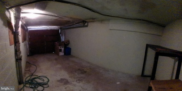 view of basement