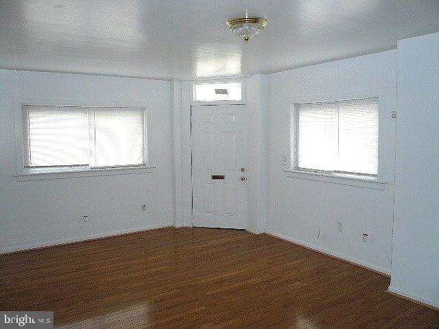 entrance foyer featuring dark hardwood / wood-style flooring