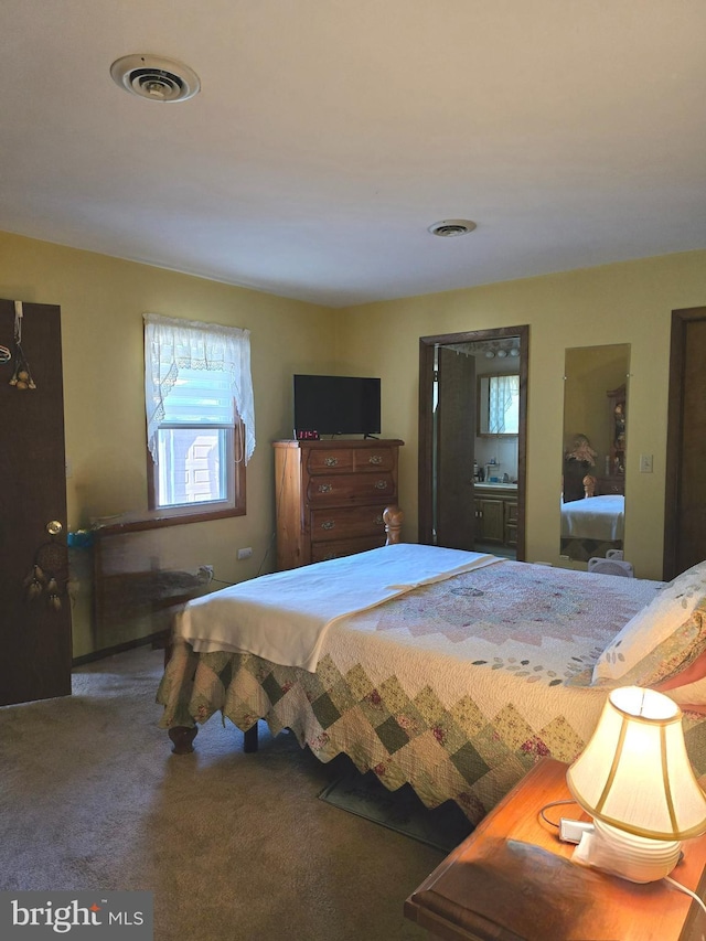 view of carpeted bedroom