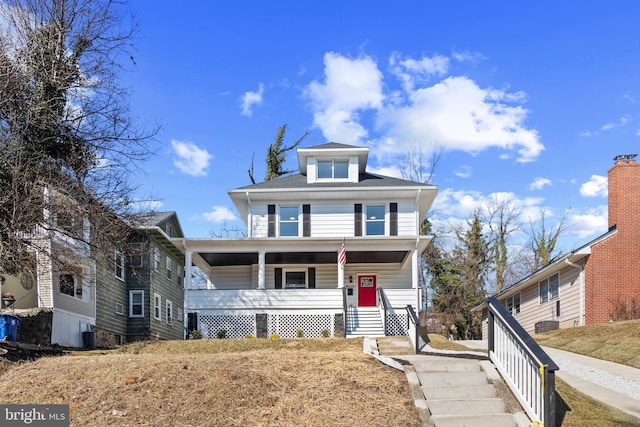 view of front of home featuring a porch