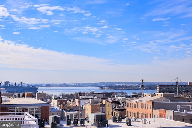 view of city featuring a water view