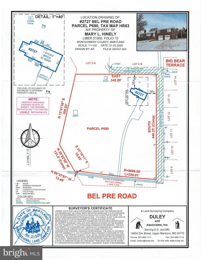 2727 Bel Pre Rd, Silver Spring MD, 20906 land for sale