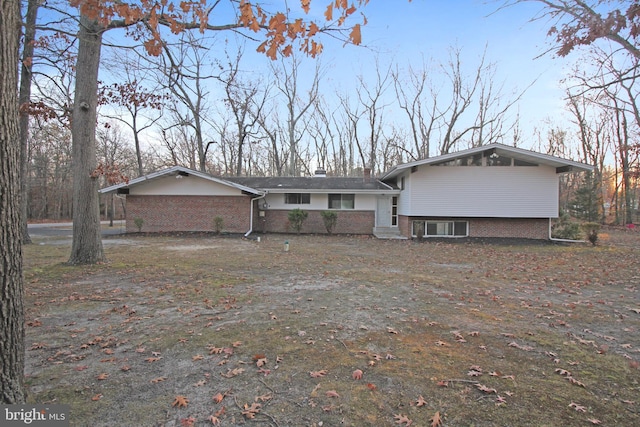 view of split level home