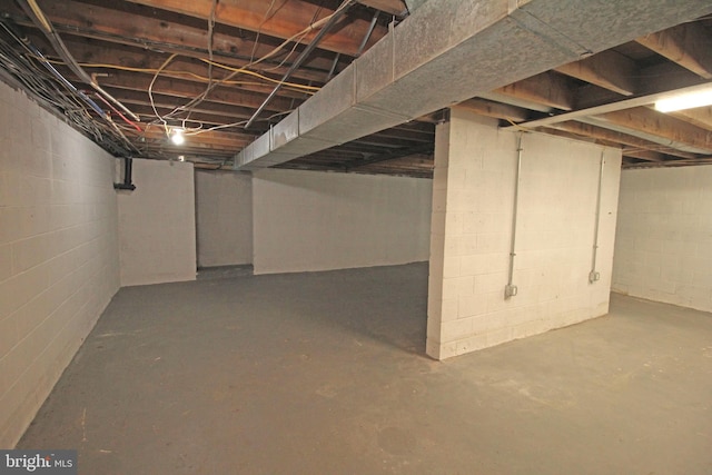 view of basement