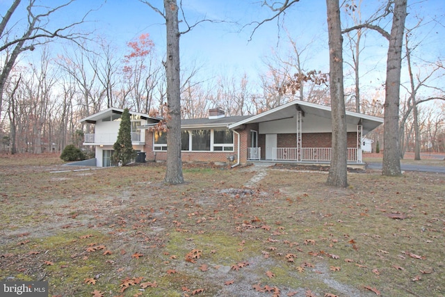 view of front of house with a porch