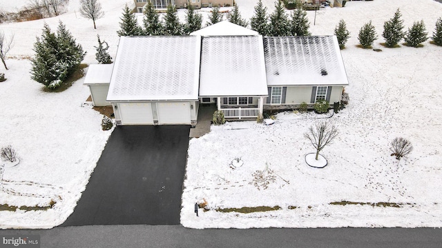 view of snowy aerial view