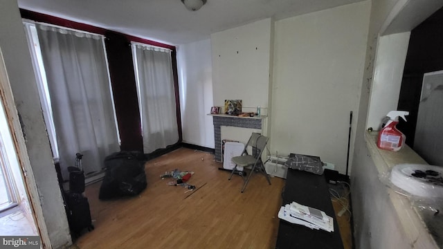 bedroom featuring hardwood / wood-style floors