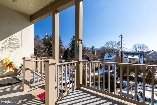 balcony with a residential view