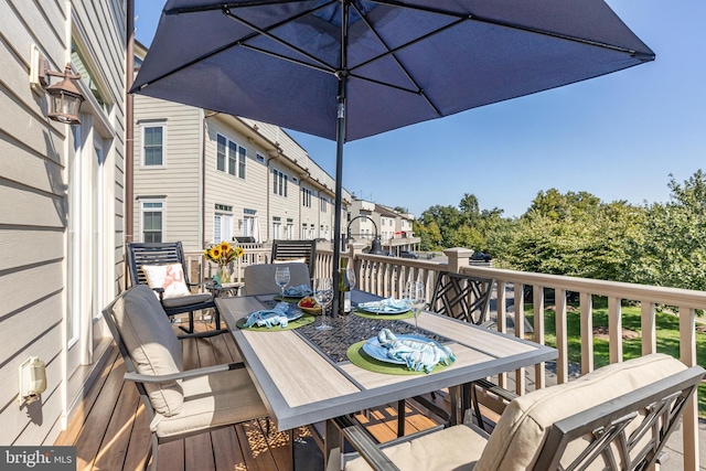 view of wooden deck