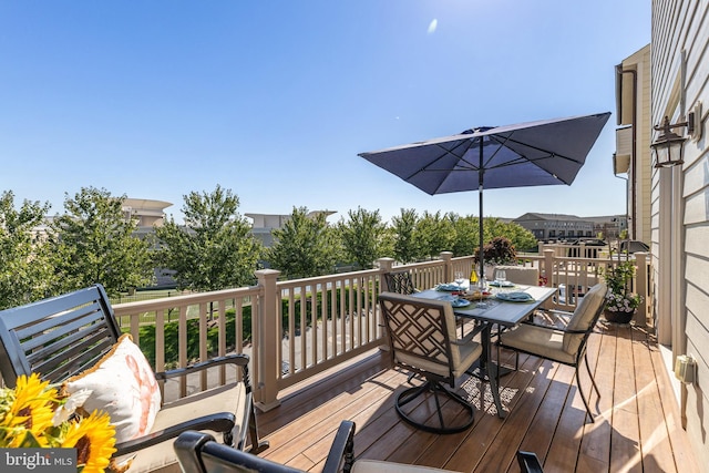 view of wooden deck