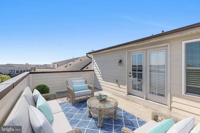 view of patio with an outdoor hangout area