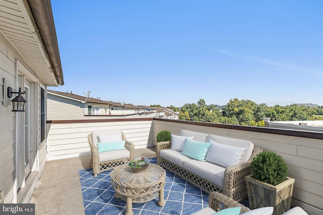 view of patio / terrace with an outdoor hangout area