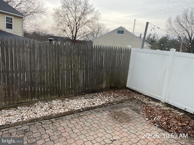 view of yard featuring a patio area