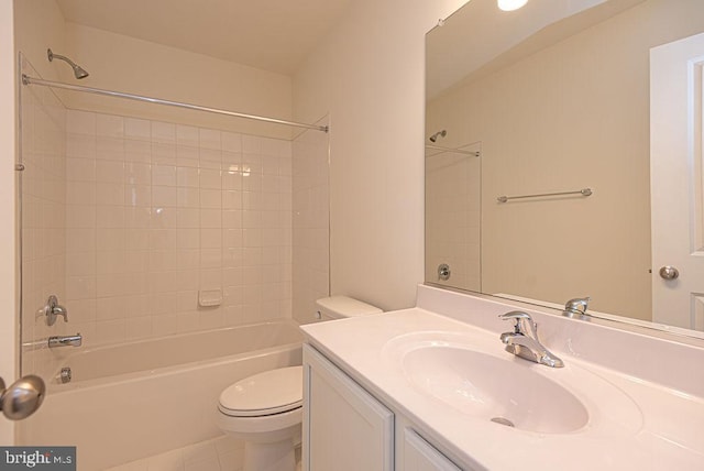 1404 N Chase St, Ocean Pines, MD 21811 - full bath featuring toilet, vanity, shower / bath combination, and tile patterned floors