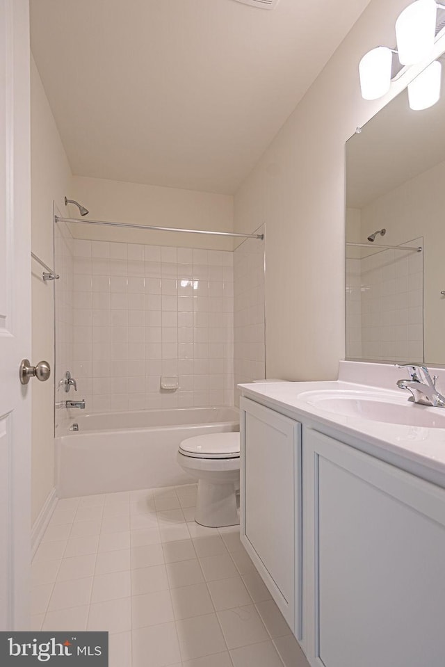 1404 N Chase St, Ocean Pines, MD 21811 - full bath with tile patterned floors, toilet, bathing tub / shower combination, and vanity