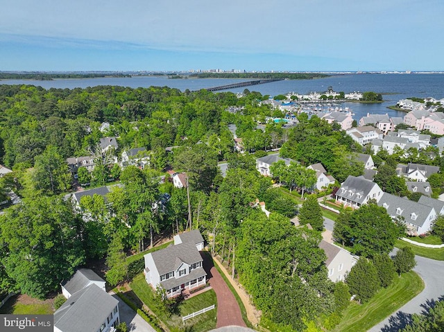 1404 N Chase St, Ocean Pines, MD 21811 - aerial perspective of suburban area with a large body of water and a notable bridge