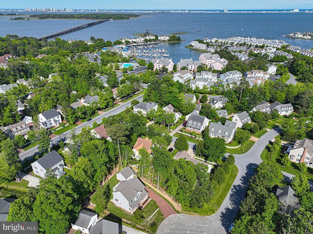 1404 N Chase St, Ocean Pines, MD 21811 - aerial view of property's location with a large body of water and nearby suburban area