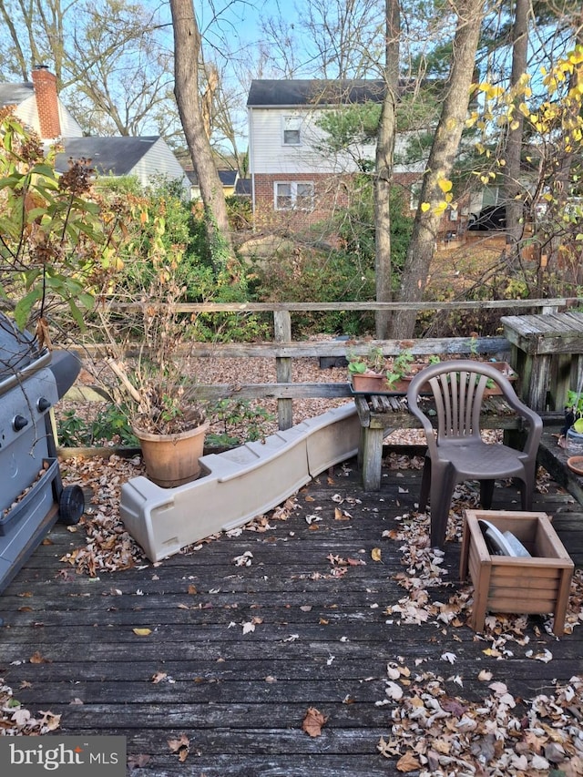 view of patio / terrace featuring a wooden deck