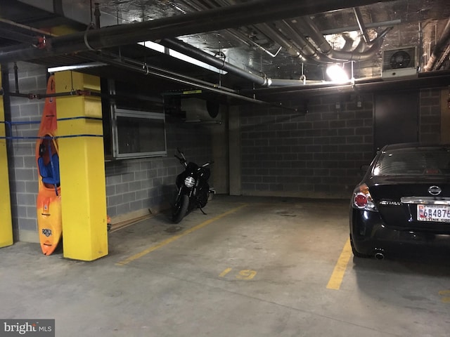 garage featuring a carport