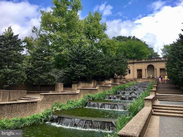 2301 Champlain St NW Unit 414, Washington, DC 20009 - view of yard featuring a water view and stairway
