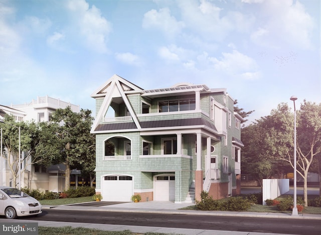 view of front of house featuring a garage