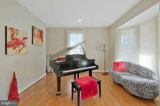 miscellaneous room featuring light hardwood / wood-style flooring