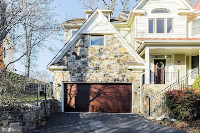 view of front of home featuring a garage