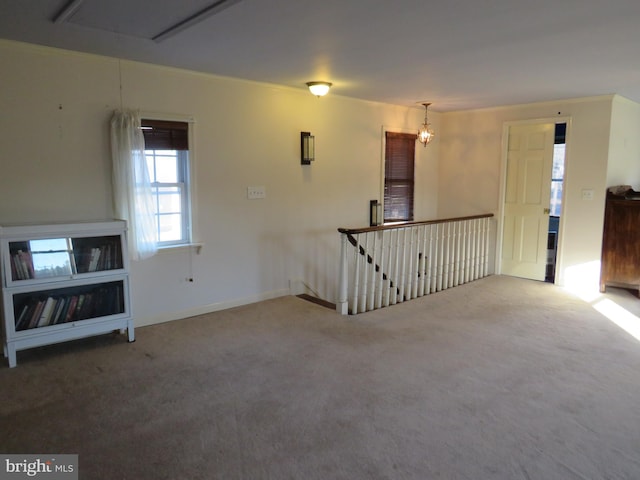 view of carpeted spare room