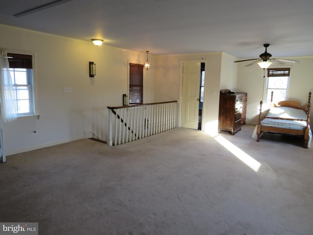 interior space featuring carpet floors and a wealth of natural light