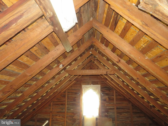 view of attic