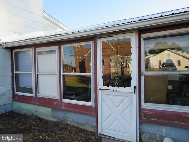 view of doorway to property