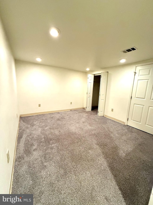 interior space featuring carpet floors