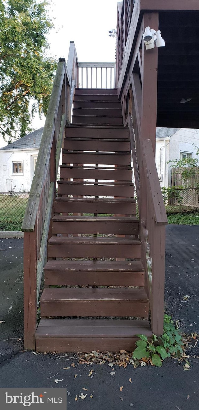 view of stairway