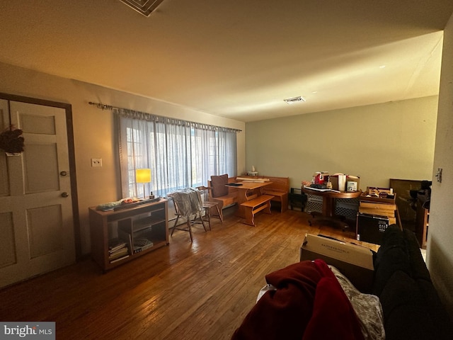 living room featuring wood-type flooring