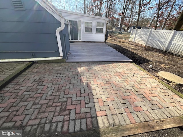 view of patio / terrace with a deck