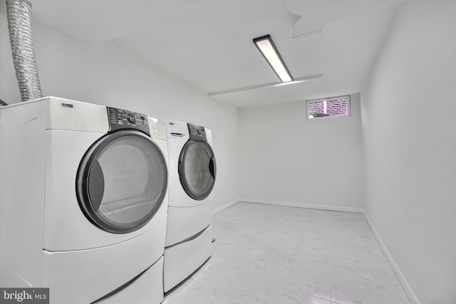 laundry room featuring washer and dryer