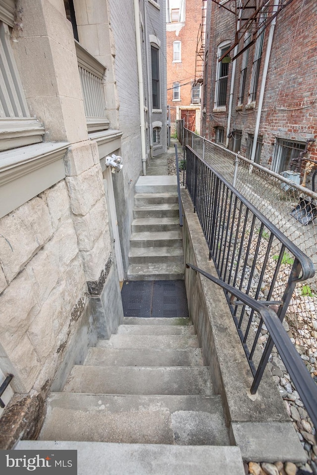 view of stairway