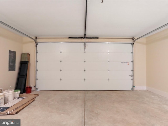 garage featuring electric panel