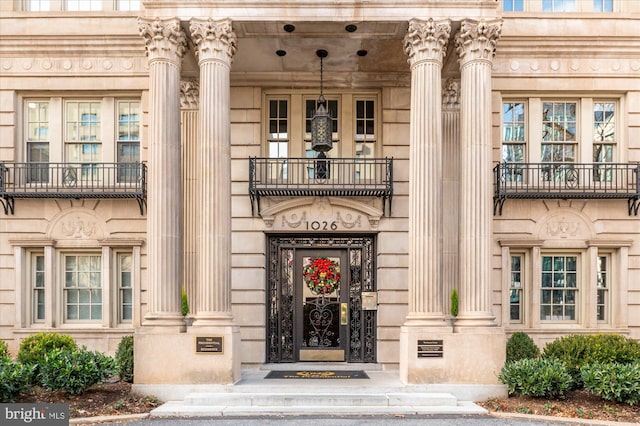 view of doorway to property