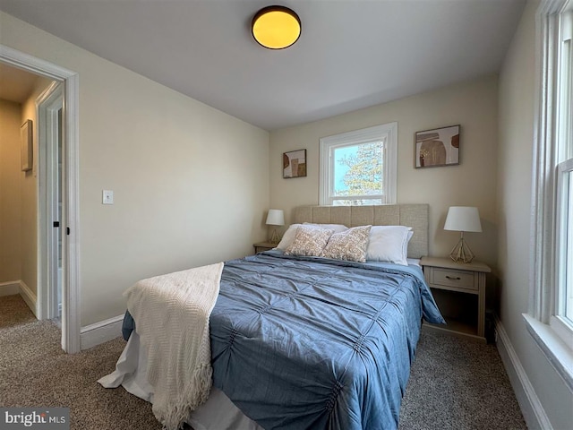 bedroom featuring carpet