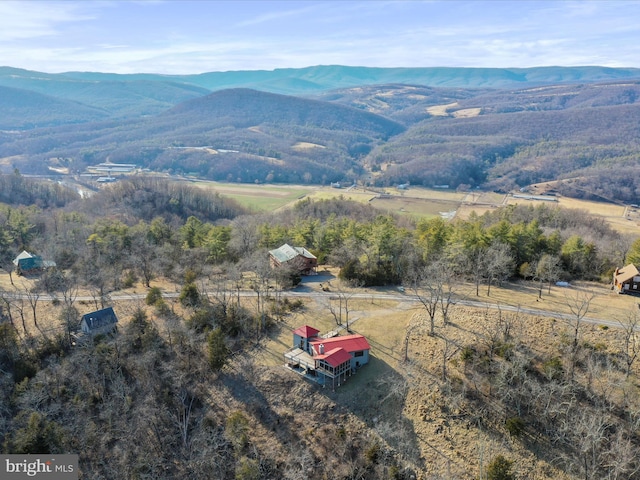 view of mountain feature featuring a rural view