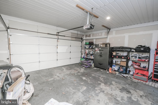 garage featuring a garage door opener