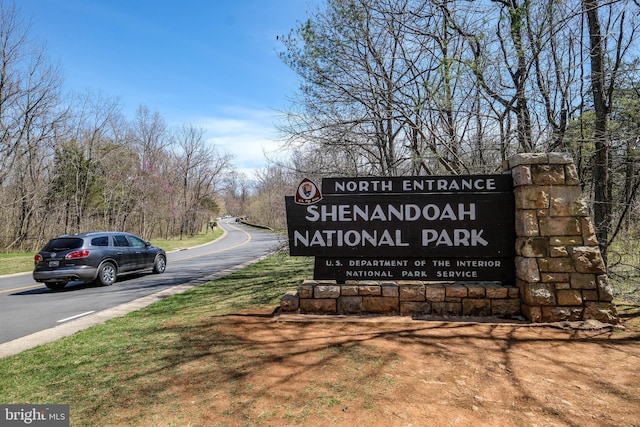 view of community sign