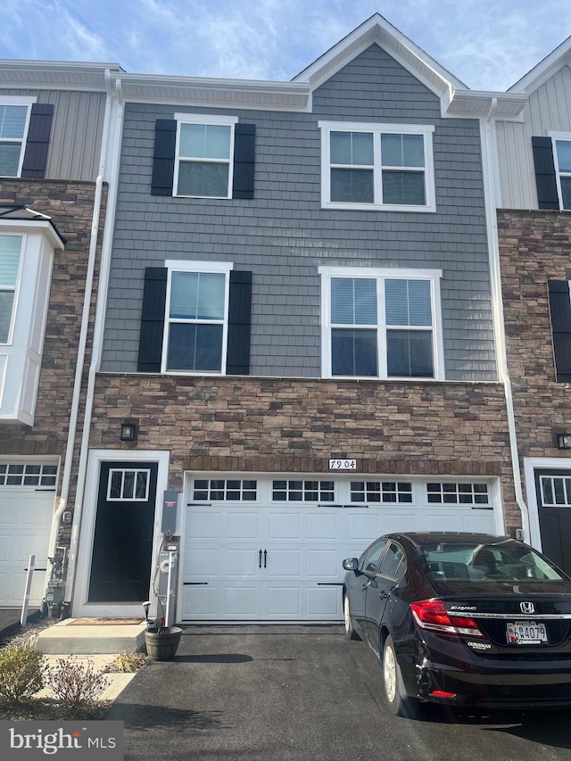 view of property with a garage