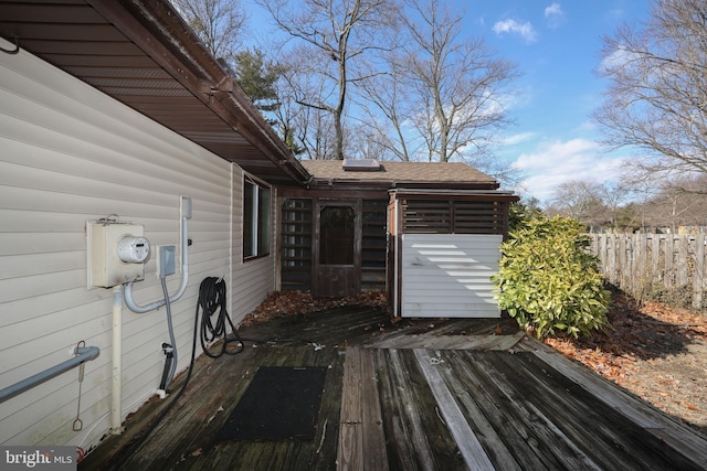 view of wooden deck